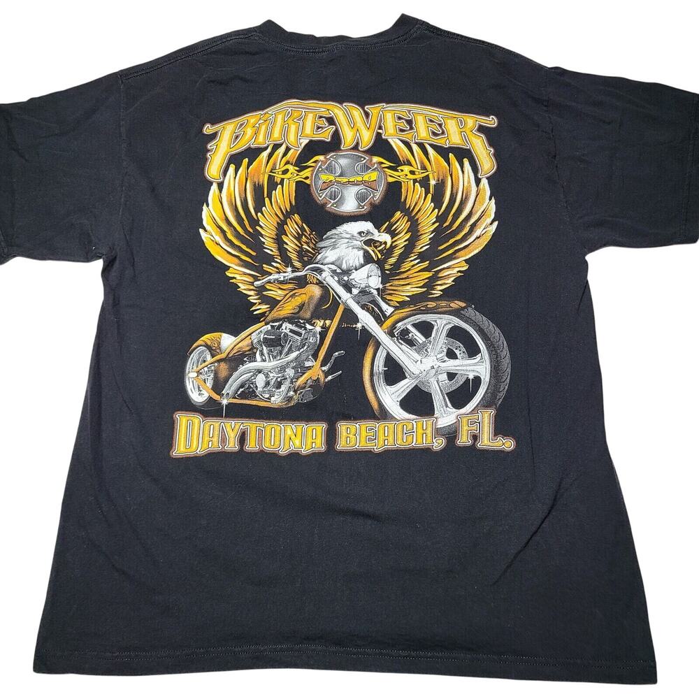 Vtg Motorcycle Bike Week Daytona Beach Florida Biker Eagle 2008 T-Shirt Size XL